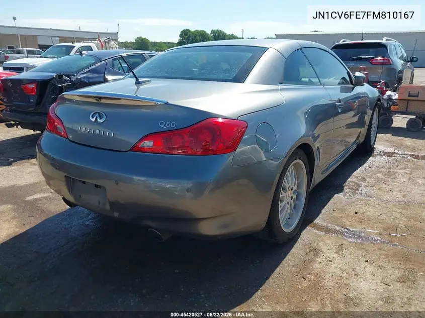 2015 Infiniti Q60 VIN: JN1CV6FE7FM810167 Lot: 45420527