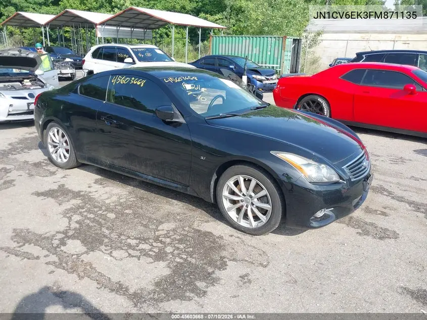 2015 Infiniti Q60 Journey VIN: JN1CV6EK3FM871135 Lot: 45603668