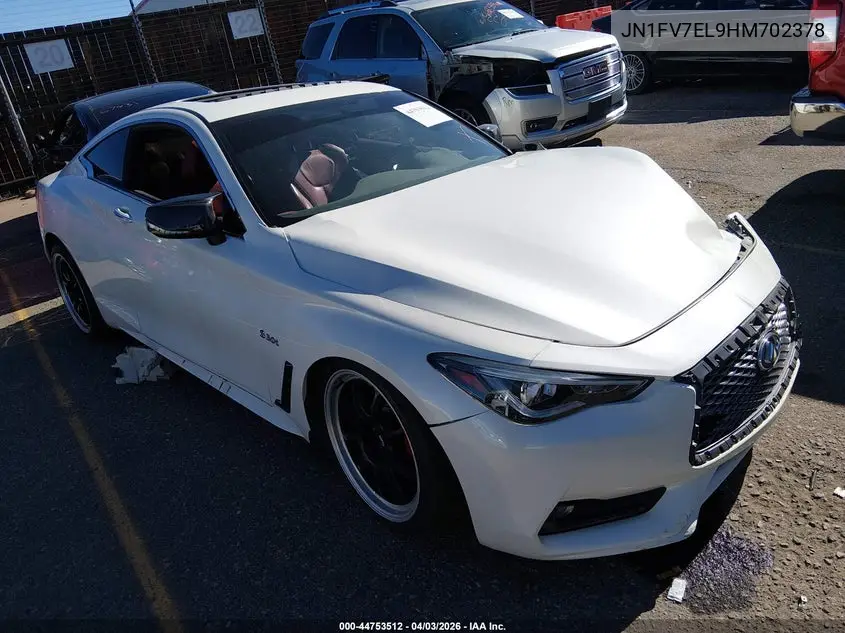 2017 Infiniti Q60 3.0T Red Sport 400 VIN: JN1FV7EL9HM702378 Lot: 44753512