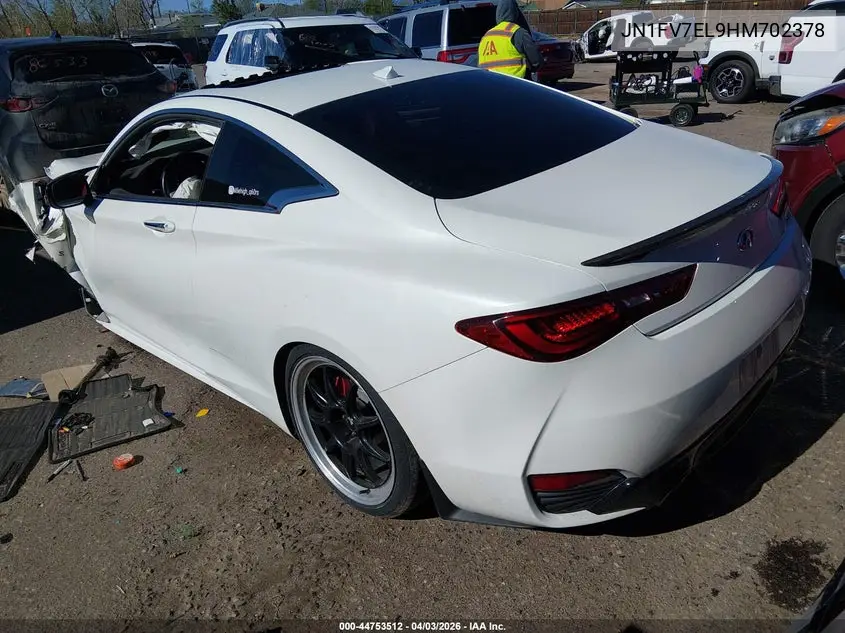 2017 Infiniti Q60 3.0T Red Sport 400 VIN: JN1FV7EL9HM702378 Lot: 44753512