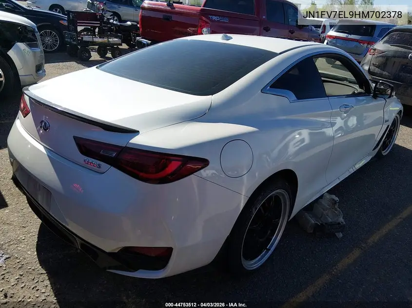 2017 Infiniti Q60 3.0T Red Sport 400 VIN: JN1FV7EL9HM702378 Lot: 44753512