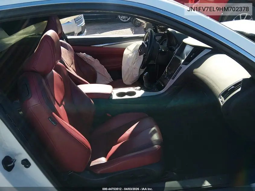 2017 Infiniti Q60 3.0T Red Sport 400 VIN: JN1FV7EL9HM702378 Lot: 44753512