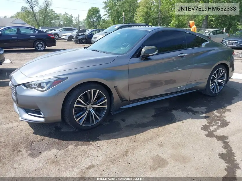 2017 Infiniti Q60 3.0T Premium VIN: JN1EV7EL9HM552333 Lot: 44874583