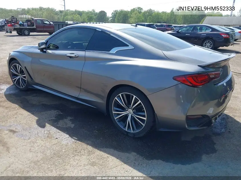 2017 Infiniti Q60 3.0T Premium VIN: JN1EV7EL9HM552333 Lot: 44874583