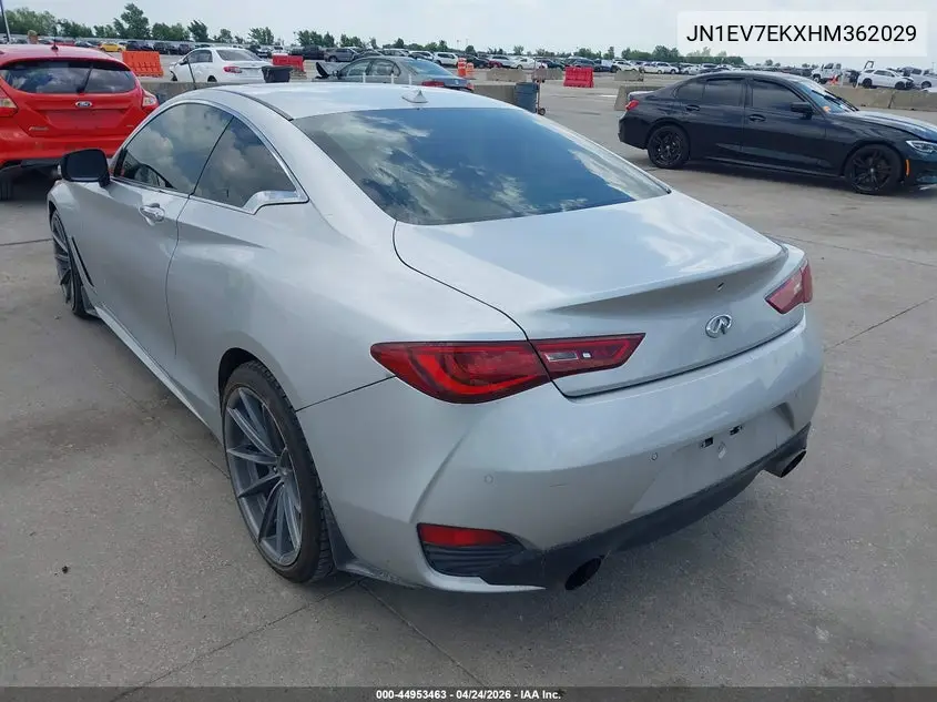 2017 Infiniti Q60 3.0T Premium VIN: JN1EV7EKXHM362029 Lot: 44953463