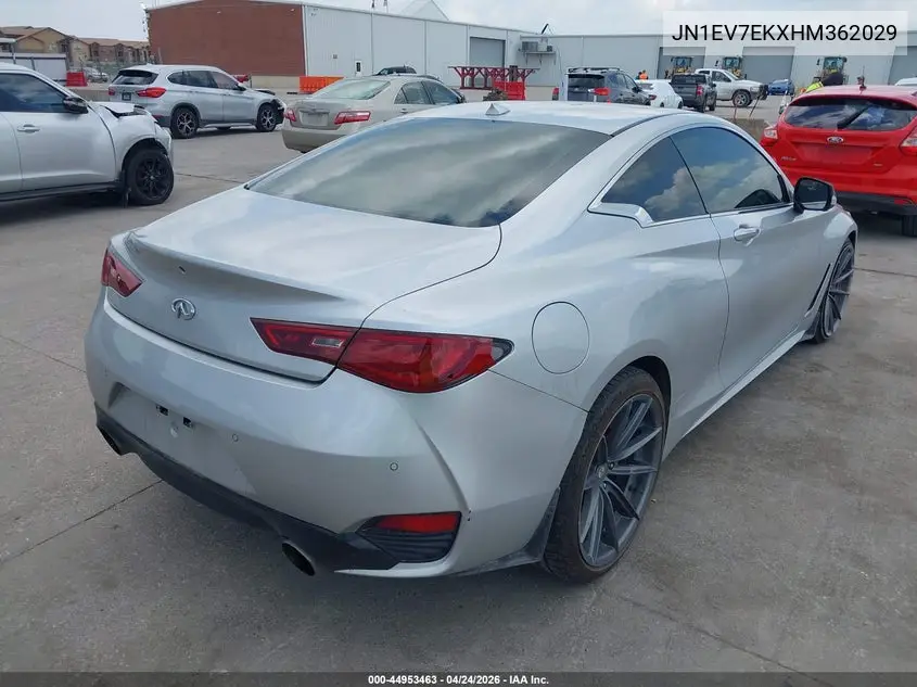 2017 Infiniti Q60 3.0T Premium VIN: JN1EV7EKXHM362029 Lot: 44953463
