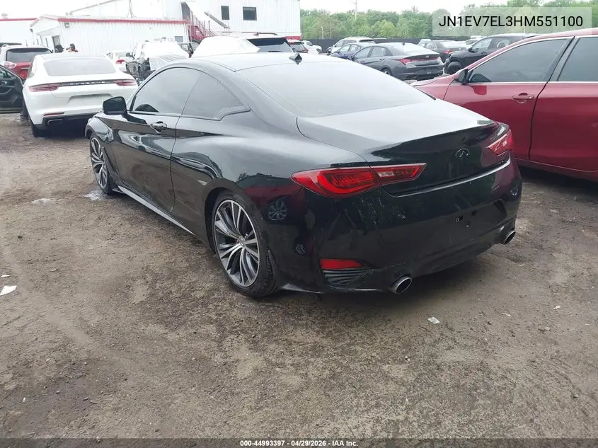 2017 Infiniti Q60 3.0T Premium VIN: JN1EV7EL3HM551100 Lot: 44993397
