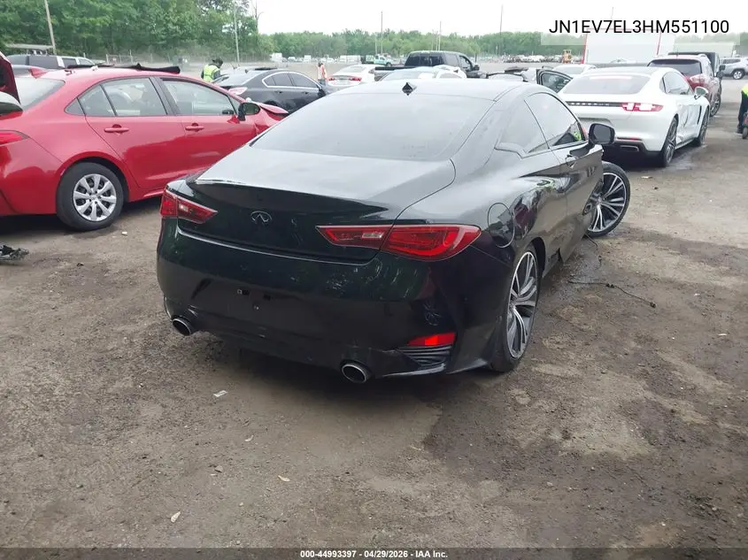 2017 Infiniti Q60 3.0T Premium VIN: JN1EV7EL3HM551100 Lot: 44993397