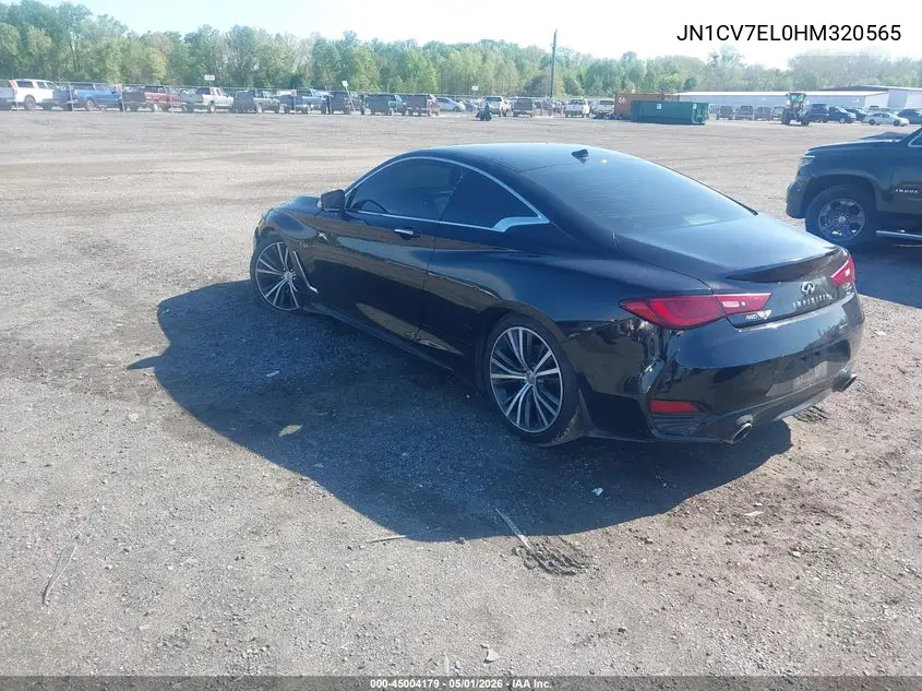 2017 Infiniti Q60 2.0T VIN: JN1CV7EL0HM320565 Lot: 45004179
