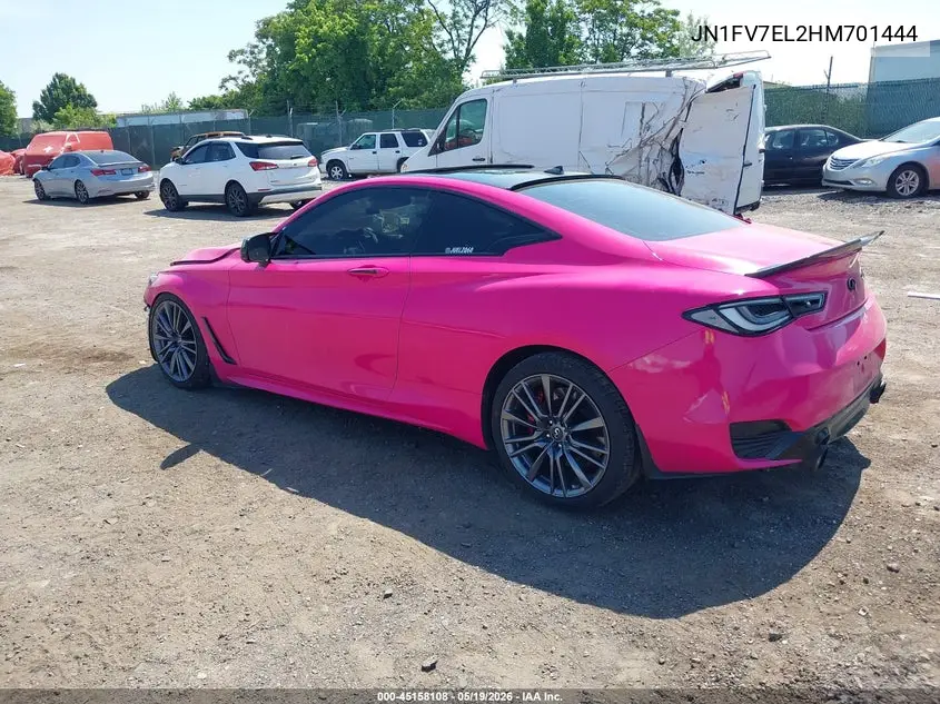 2017 Infiniti Q60 3.0T Red Sport 400 VIN: JN1FV7EL2HM701444 Lot: 45158108