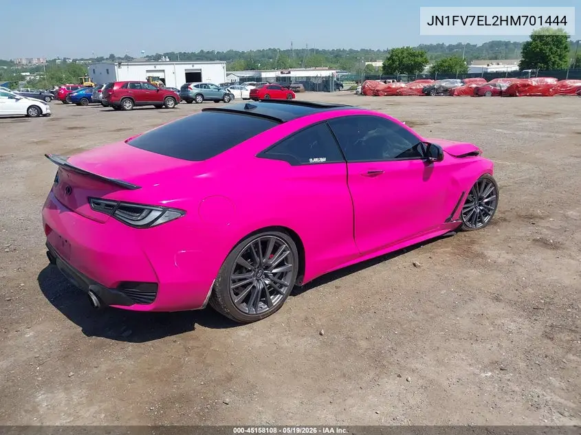 2017 Infiniti Q60 3.0T Red Sport 400 VIN: JN1FV7EL2HM701444 Lot: 45158108