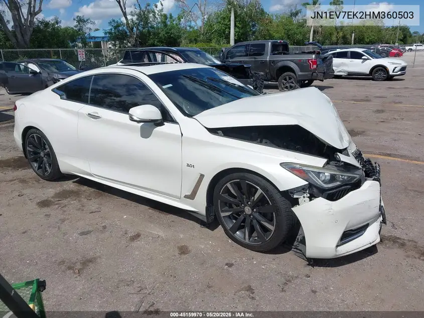 2017 Infiniti Q60 3.0T Premium VIN: JN1EV7EK2HM360503 Lot: 45159970