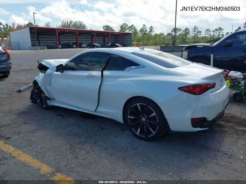 2017 Infiniti Q60 3.0T Premium VIN: JN1EV7EK2HM360503 Lot: 45159970