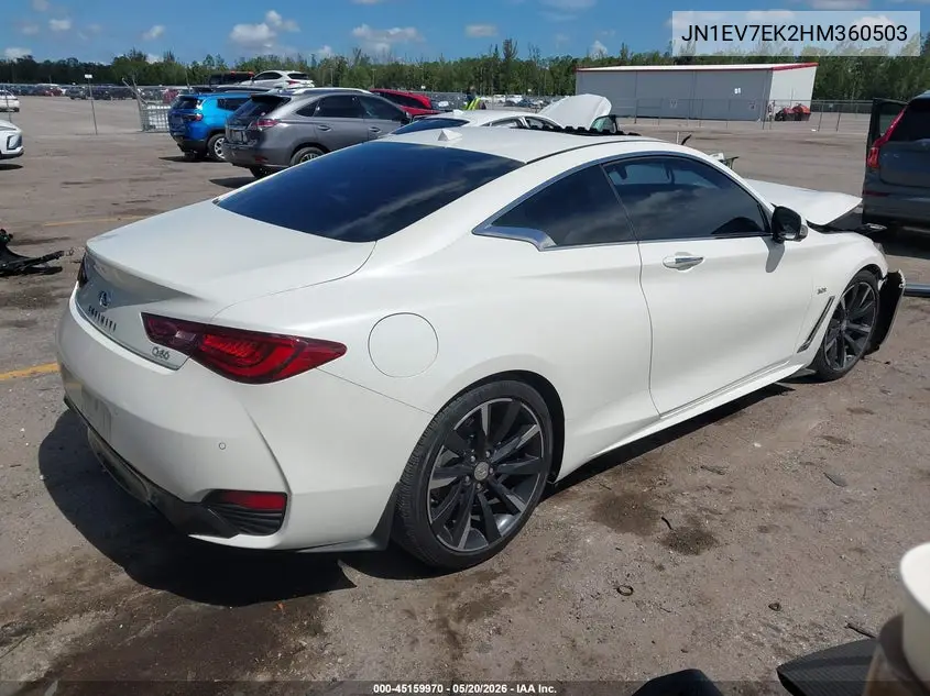 2017 Infiniti Q60 3.0T Premium VIN: JN1EV7EK2HM360503 Lot: 45159970