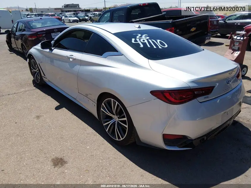 2017 Infiniti Q60 2.0T VIN: JN1CV7EL6HM320070 Lot: 45161519