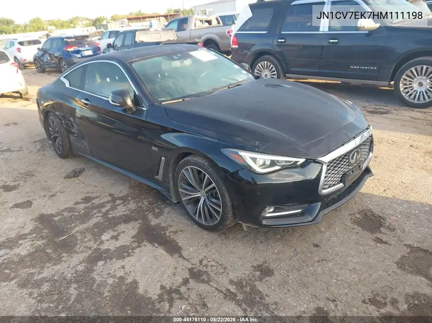 2017 Infiniti Q60 2.0T Premium VIN: JN1CV7EK7HM111198 Lot: 45176110