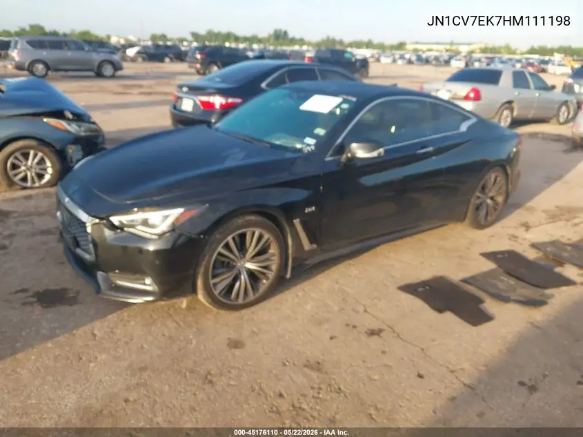 2017 Infiniti Q60 2.0T Premium VIN: JN1CV7EK7HM111198 Lot: 45176110