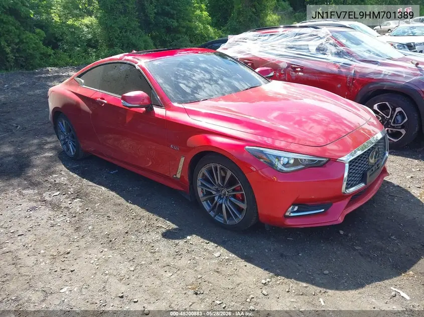 2017 Infiniti Q60 3.0T Red Sport 400 VIN: JN1FV7EL9HM701389 Lot: 45200883