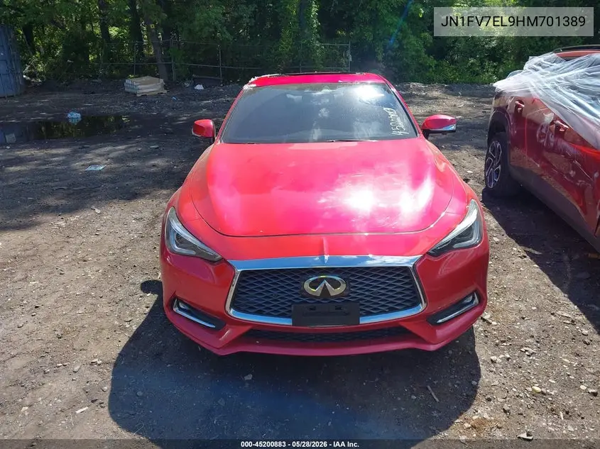 2017 Infiniti Q60 3.0T Red Sport 400 VIN: JN1FV7EL9HM701389 Lot: 45200883