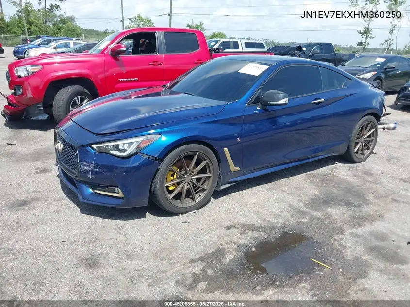 2017 Infiniti Q60 3.0T Premium VIN: JN1EV7EKXHM360250 Lot: 45205855