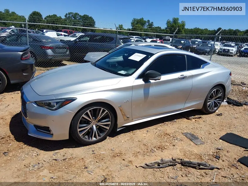2017 Infiniti Q60 3.0T Premium VIN: JN1EV7EK7HM360903 Lot: 45284615