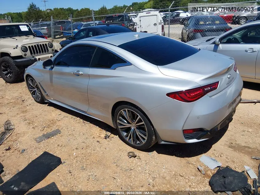 2017 Infiniti Q60 3.0T Premium VIN: JN1EV7EK7HM360903 Lot: 45284615