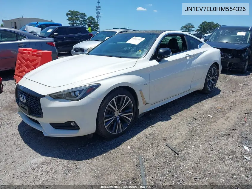 2017 Infiniti Q60 3.0T Premium/3.0T Sport VIN: JN1EV7EL0HM554326 Lot: 45287088