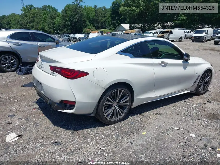 2017 Infiniti Q60 3.0T Premium/3.0T Sport VIN: JN1EV7EL0HM554326 Lot: 45287088