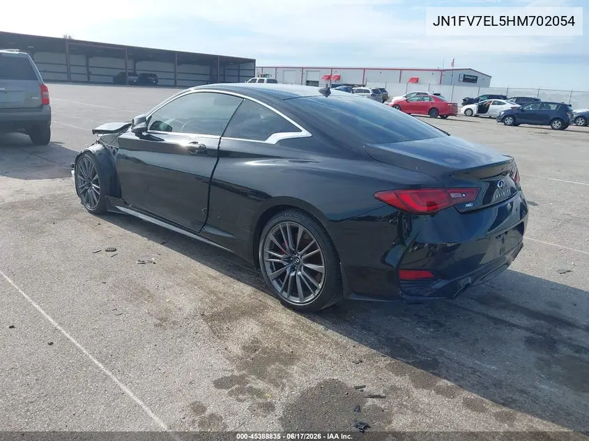 2017 Infiniti Q60 3.0T Red Sport 400 VIN: JN1FV7EL5HM702054 Lot: 45388835