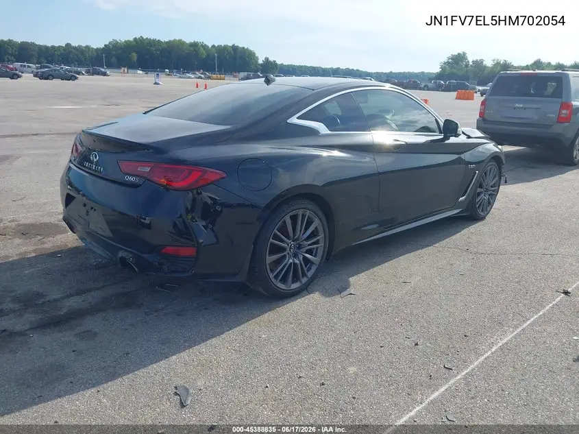 2017 Infiniti Q60 3.0T Red Sport 400 VIN: JN1FV7EL5HM702054 Lot: 45388835