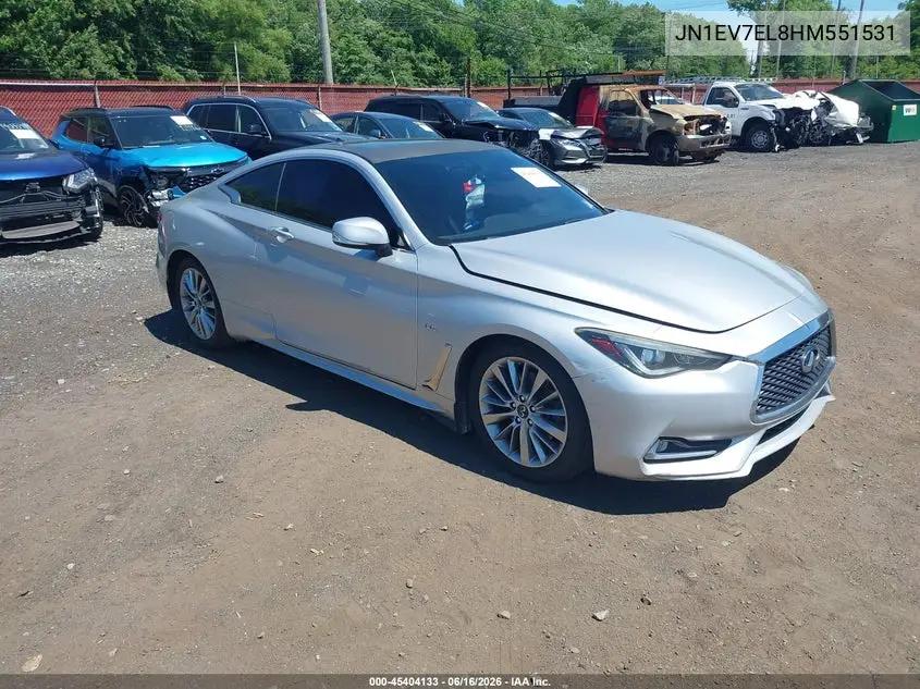 2017 Infiniti Q60 3.0T Premium VIN: JN1EV7EL8HM551531 Lot: 45404133
