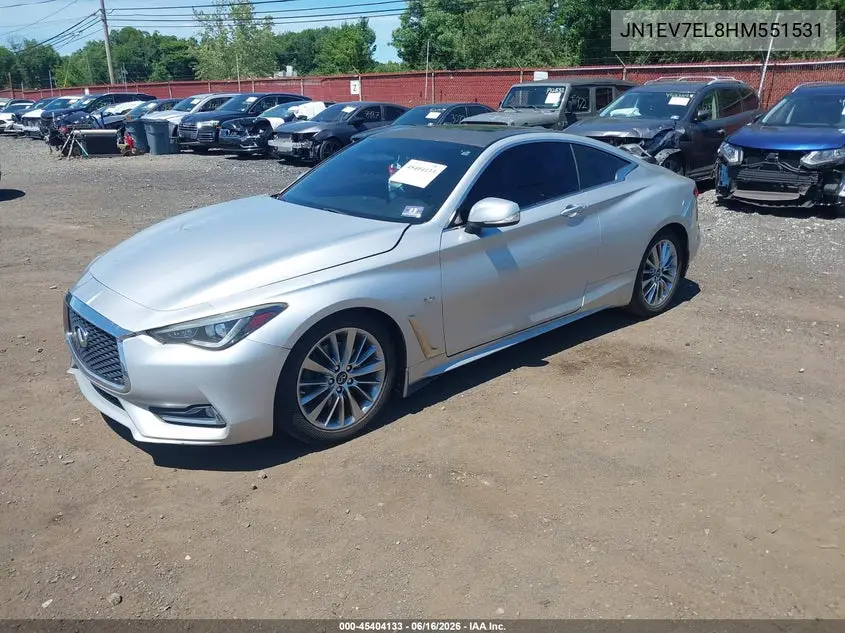 2017 Infiniti Q60 3.0T Premium VIN: JN1EV7EL8HM551531 Lot: 45404133