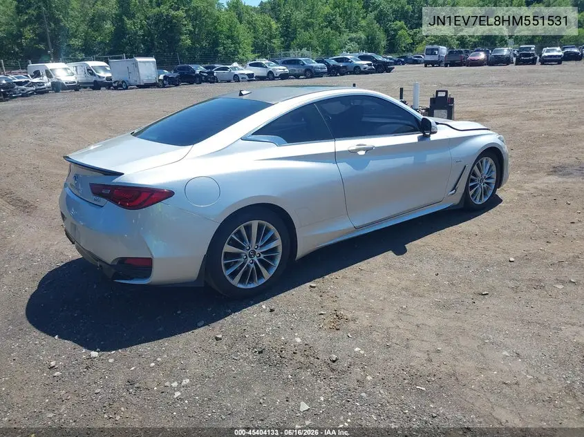 2017 Infiniti Q60 3.0T Premium VIN: JN1EV7EL8HM551531 Lot: 45404133