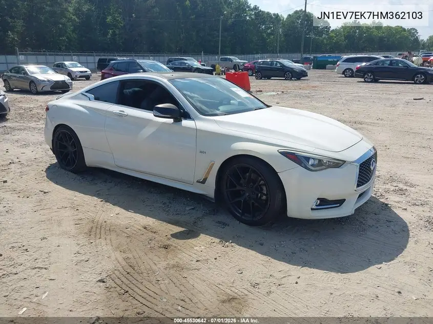 2017 Infiniti Q60 3.0T Premium VIN: JN1EV7EK7HM362103 Lot: 45530642