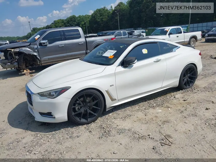 2017 Infiniti Q60 3.0T Premium VIN: JN1EV7EK7HM362103 Lot: 45530642