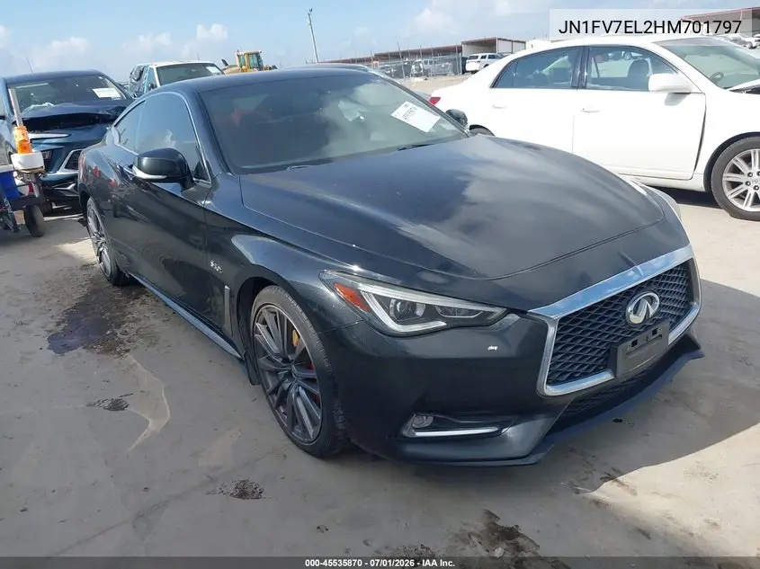 2017 Infiniti Q60 3.0T Red Sport 400 VIN: JN1FV7EL2HM701797 Lot: 45535870