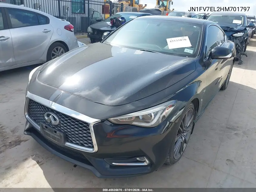 2017 Infiniti Q60 3.0T Red Sport 400 VIN: JN1FV7EL2HM701797 Lot: 45535870