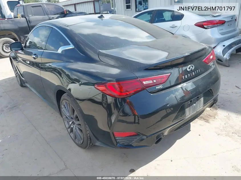 2017 Infiniti Q60 3.0T Red Sport 400 VIN: JN1FV7EL2HM701797 Lot: 45535870