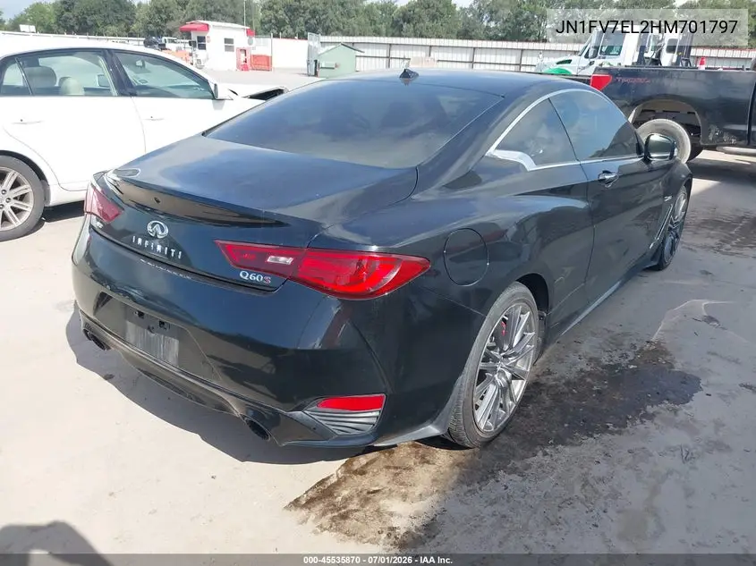 2017 Infiniti Q60 3.0T Red Sport 400 VIN: JN1FV7EL2HM701797 Lot: 45535870