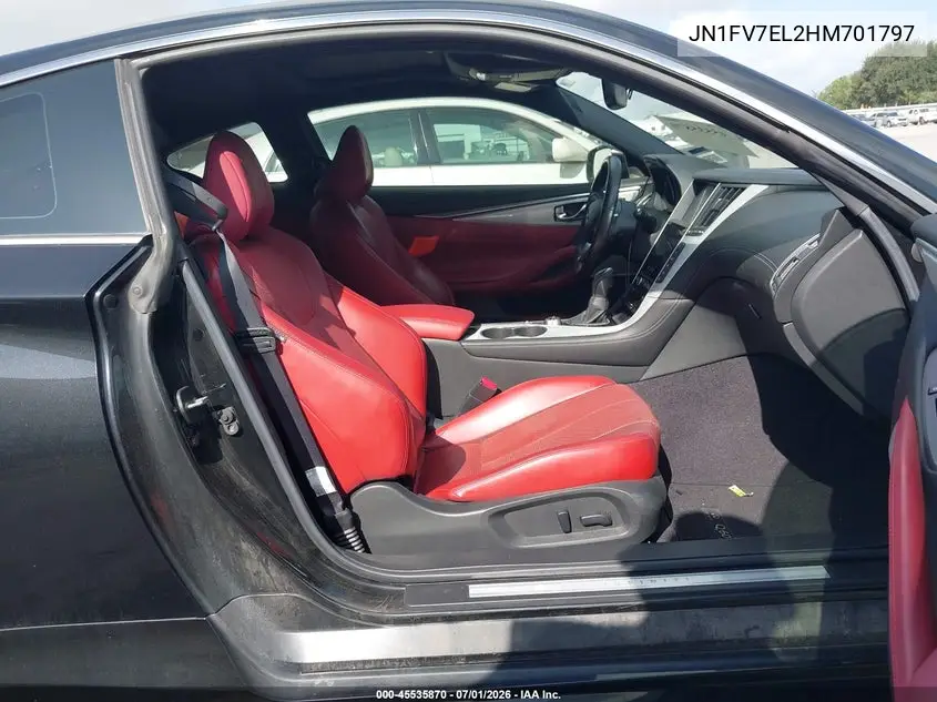 2017 Infiniti Q60 3.0T Red Sport 400 VIN: JN1FV7EL2HM701797 Lot: 45535870