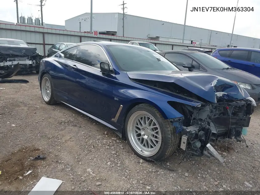2017 Infiniti Q60 3.0T Premium VIN: JN1EV7EK0HM363304 Lot: 45550910