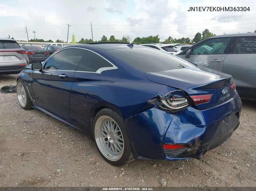 2017 Infiniti Q60 3.0T Premium VIN: JN1EV7EK0HM363304 Lot: 45550910
