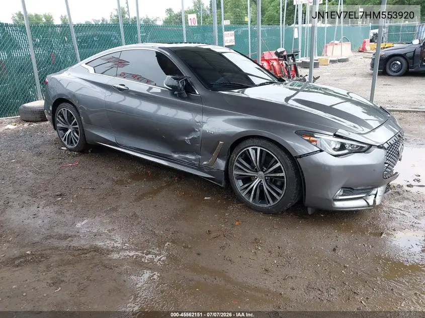 2017 Infiniti Q60 3.0T Premium VIN: JN1EV7EL7HM553920 Lot: 45562151