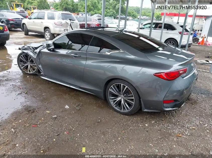 2017 Infiniti Q60 3.0T Premium VIN: JN1EV7EL7HM553920 Lot: 45562151