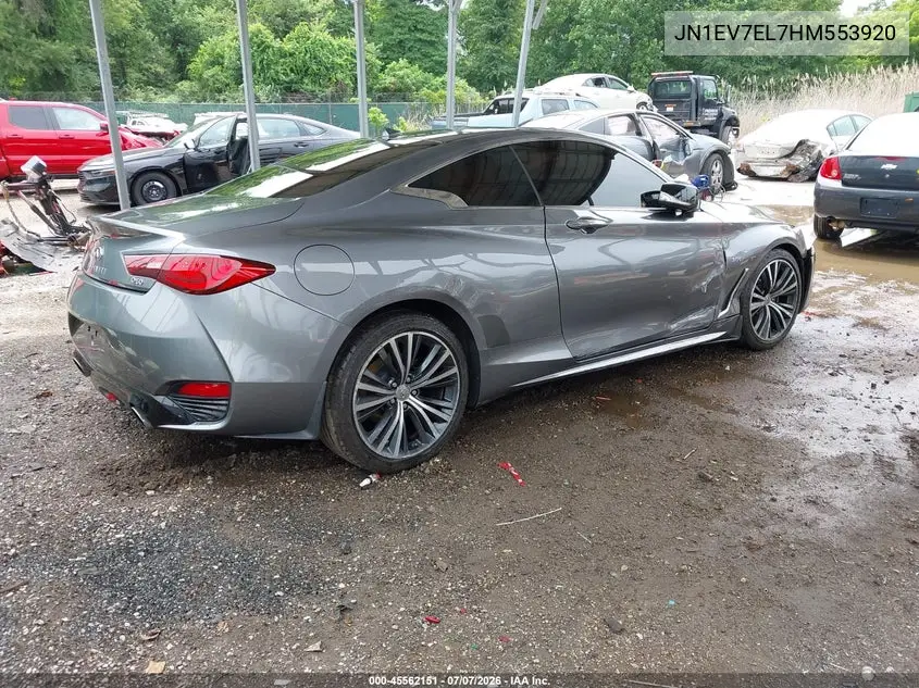 2017 Infiniti Q60 3.0T Premium VIN: JN1EV7EL7HM553920 Lot: 45562151