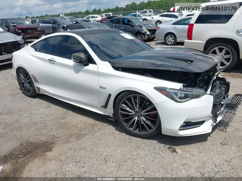 2017 Infiniti Q60 3.0T Red Sport 400 VIN: JN1FV7EK4HM610179 Lot: 45569247
