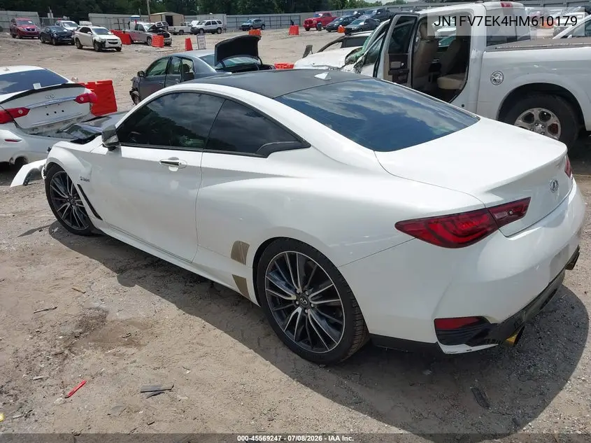 2017 Infiniti Q60 3.0T Red Sport 400 VIN: JN1FV7EK4HM610179 Lot: 45569247