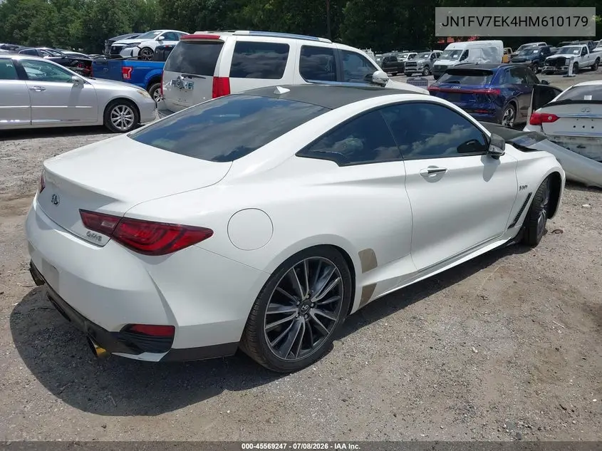 2017 Infiniti Q60 3.0T Red Sport 400 VIN: JN1FV7EK4HM610179 Lot: 45569247