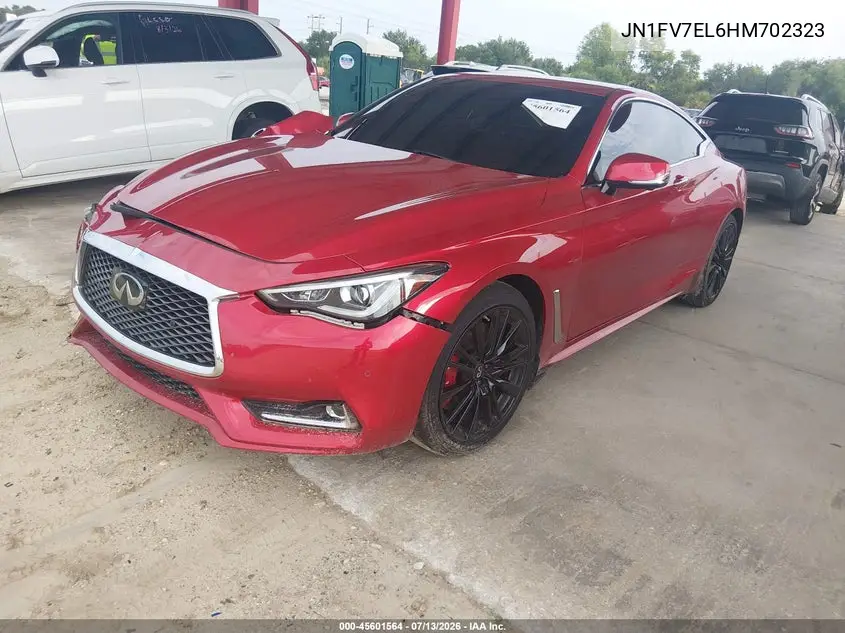 2017 Infiniti Q60 3.0T Red Sport 400 VIN: JN1FV7EL6HM702323 Lot: 45601564