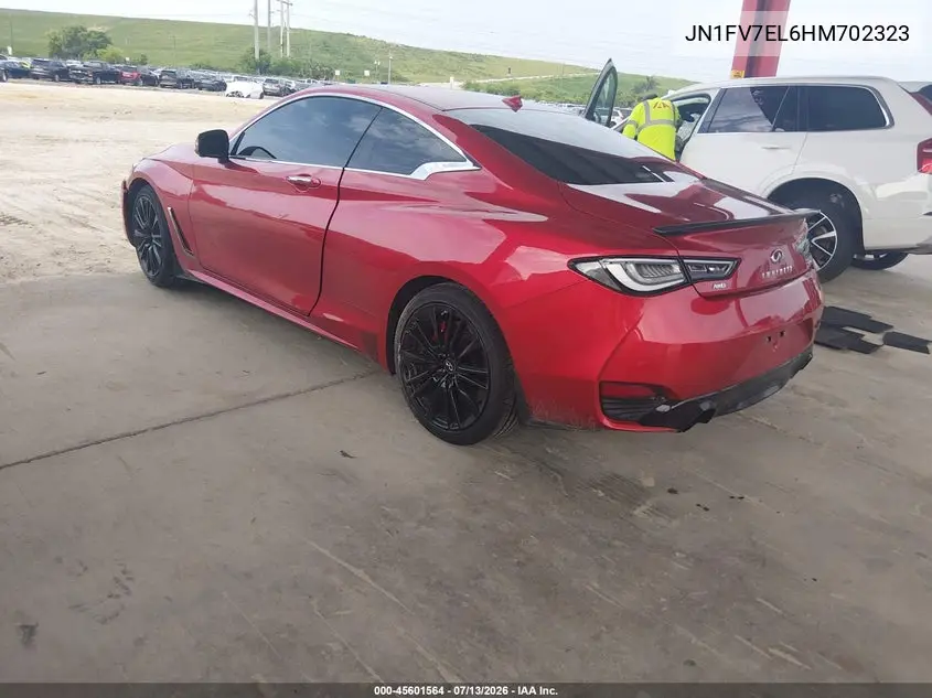 2017 Infiniti Q60 3.0T Red Sport 400 VIN: JN1FV7EL6HM702323 Lot: 45601564
